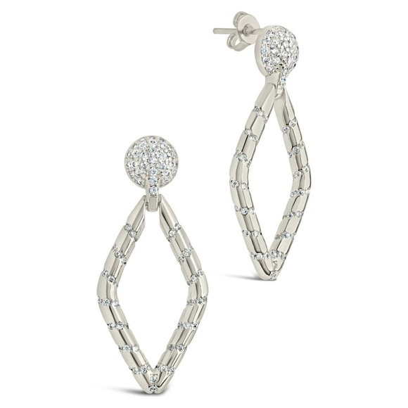 Sterling Jewelry - earring 14k gold plated Silver Geometric